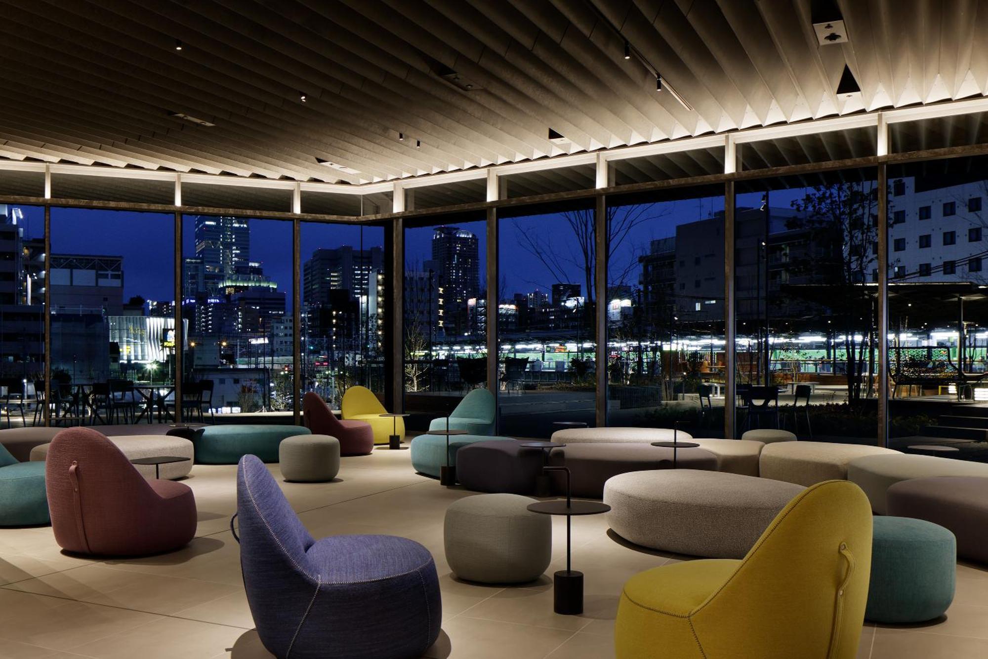 Omo7 Osaka By Hoshino Resorts Ngoại thất bức ảnh The lounge at the top of the tower